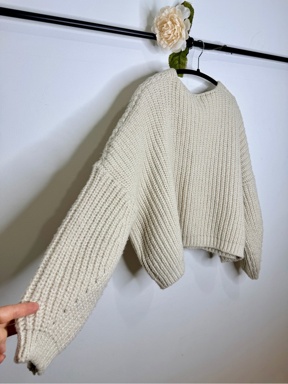 Oak + Fort Oversized Chunky Ribbed Knit Cardigan - Picture 5 of 8